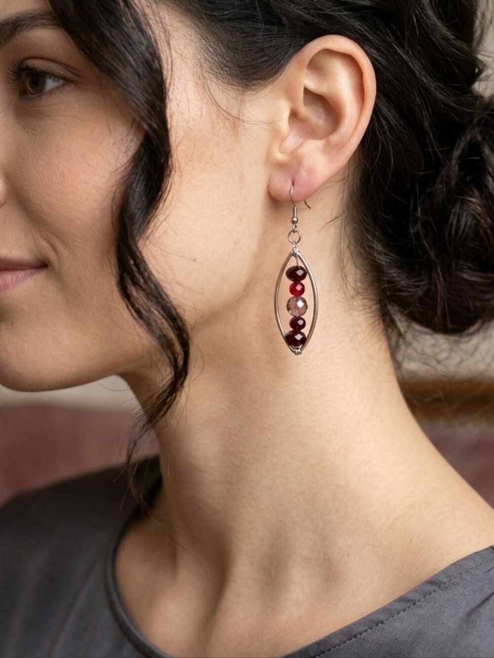 Handcrafted Beaded Drop Earrings